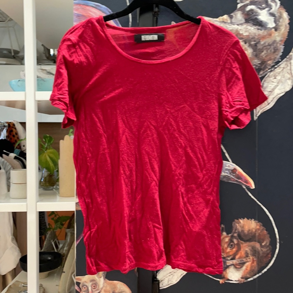 REFORMATION Linen + Tencel T Shirt